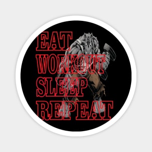 Fitness Shirts Gym Eat Sleep Workout Repeat T-Shirt Shirts and Gift Items Magnet